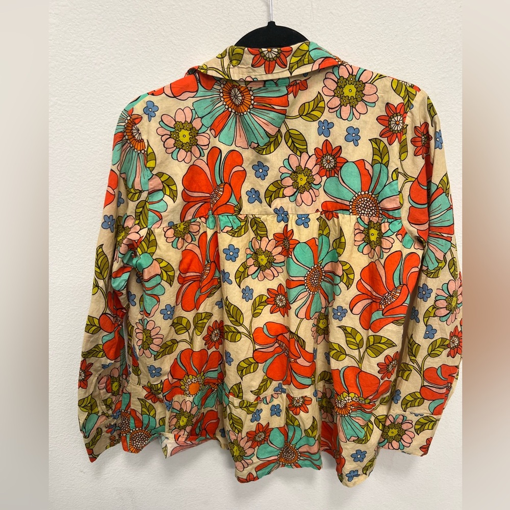Victoria Dunn Floral Blouse - Retro Print - Size Medium - Picture 5 of 5